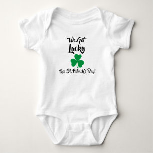 Body Para Bebê Anúncio da gravidez do dia de St Patrick