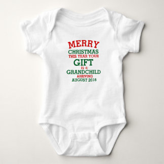 Body Para Bebê Anúncio da gravidez do Natal - bebê do Natal