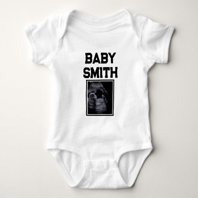 Body Para Bebê Anúncio de Bebê (Frente)
