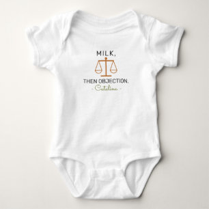 Body Para Bebê Anúncio de Bebê Advogado - Leite, Depois Impugnaçã