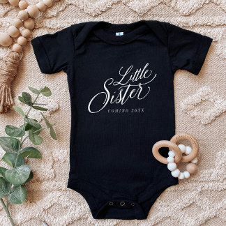 Body Para Bebê Anúncio de Data de Vencimento Personalizada da Irm