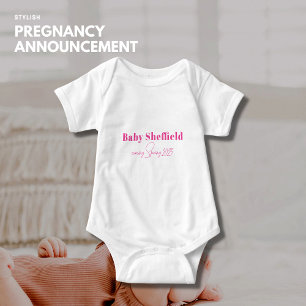 Body Para Bebê Anúncio de gravidez Bebê personalizado