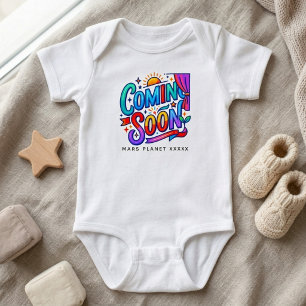 Body Para Bebê Anúncio de Gravidez Criativo 'Em Breve'