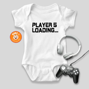 Body Para Bebê Anúncio de gravidez da mamãe gamer Player 5 Carreg