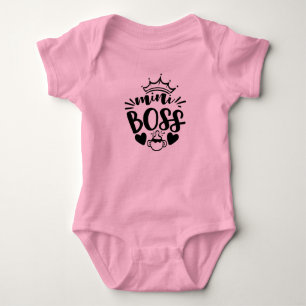 Body Para Bebê Anúncio de gravidez divertida da Mini Boss