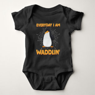 Body Para Bebê Anúncio de gravidez Mãe de Waddling Penguin