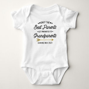 Body Para Bebê Anúncio de gravidez personalizada para avós