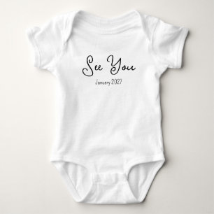 Body Para Bebê Anúncio de gravidez personalizado em breve