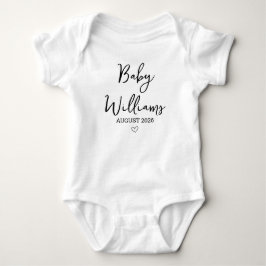 Body Para Bebê Anúncio de Gravidez Personalizado Revelação