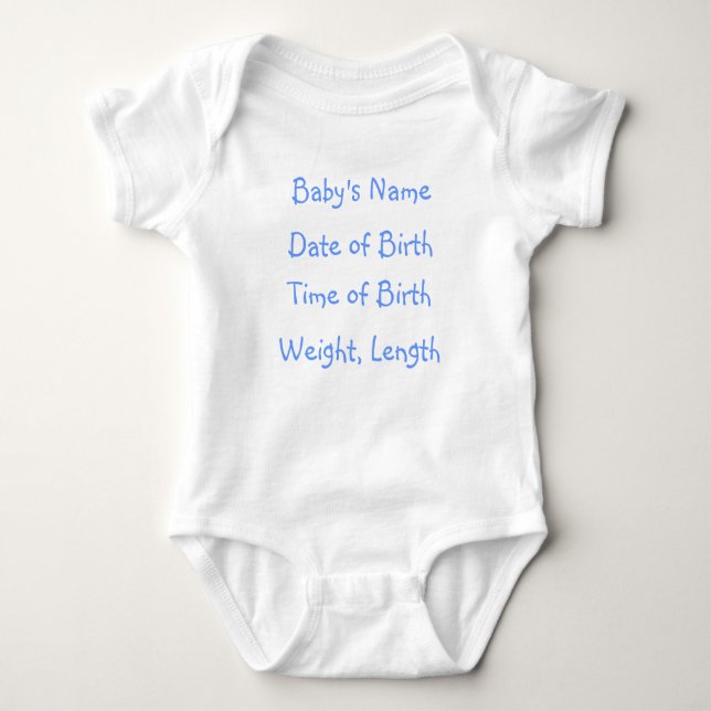 Body Para Bebê Anúncio de nascimento, Onsie! (Frente)