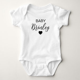Body Para Bebê Anúncio de nome personalizado de Bebê, Menina, Men