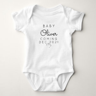Body Para Bebê Anúncio de Sobrenome Personalizado