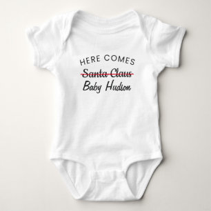Body Para Bebê Anúncio do bebê de Natal