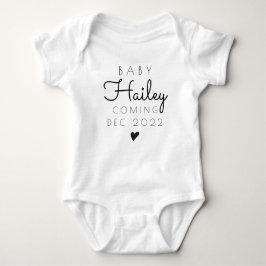 Body Para Bebê Anúncio personalizado de Sobrenome Bebê roupa de b