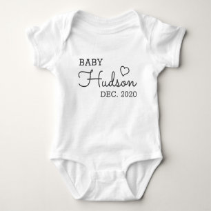 Body Para Bebê Anúncio personalizado do nome do bebê