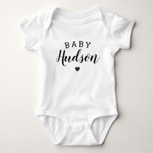 Body Para Bebê Anúncio personalizado do nome do bebê