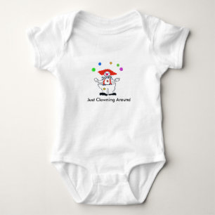 Body Para Bebê "Apenas Clowning recém-nascido ao redor "