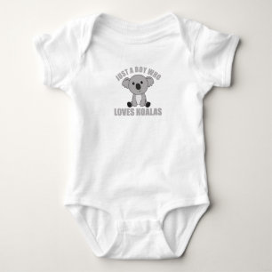 Body Para Bebê Apenas um menino que ama Koalas - Cute Koala