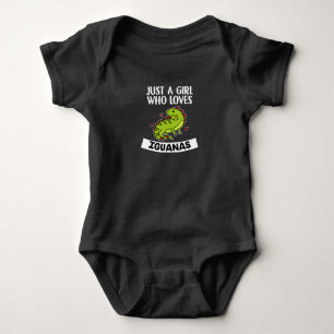 Body Para Bebê Apenas Uma Garota Que Ama Iguanas Lagarto Fofo Igu