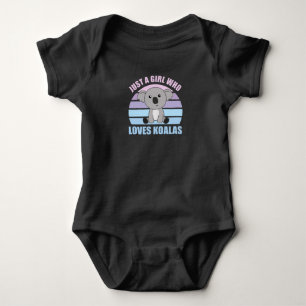 Body Para Bebê Apenas uma garota que ama Koalas - Cute Koala