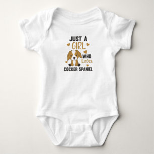 Body Para Bebê Apenas Uma Menina Que Ama O Cachorro Cocker Spanie