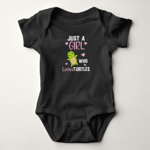 Body Para Bebê Apenas Uma Menina Que Ama Tartarugas
