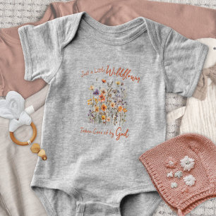 Body Para Bebê Apenas Uma Pequena Flor Silvestre Aquarela Menina