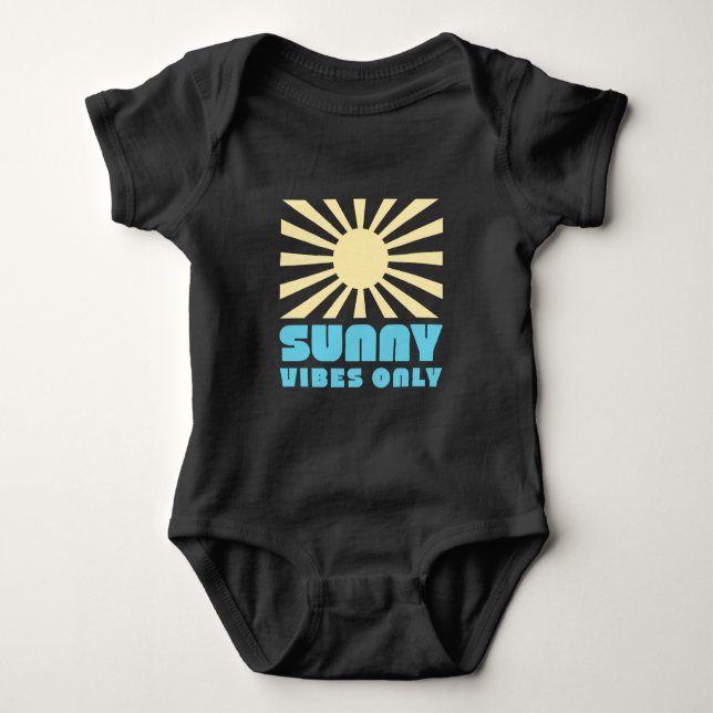 Body Para Bebê Apenas Víblias Sunny - Gráfico de Sol Retroativo N (Frente)