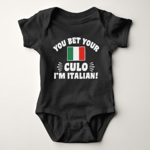 Body Para Bebê Aposto que sou italiano.