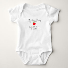 Body Para Bebê Apple in bloom baby shower red apple name date 