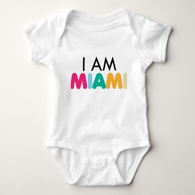 Body Para Bebê Apresentando a Edição Baby "I Am Miami"! (Frente)