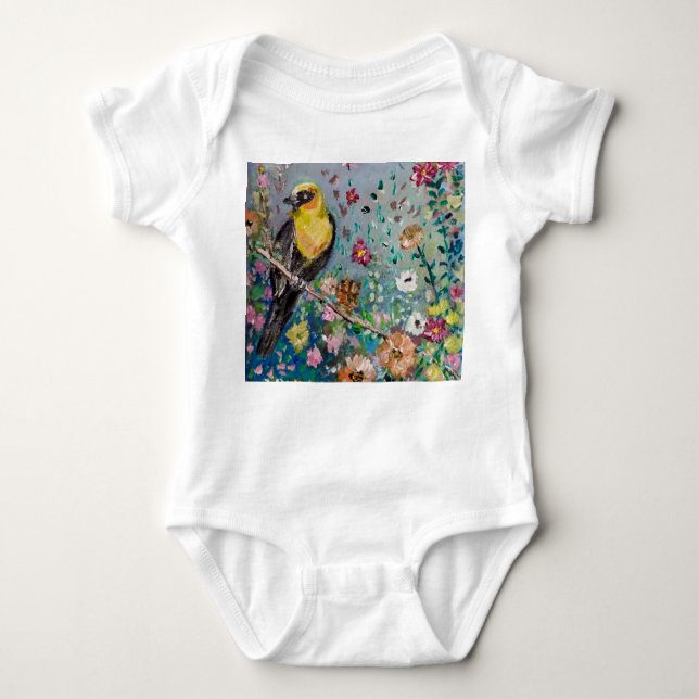 Body Para Bebê Aproveitando o dia, T-Shirt (Frente)