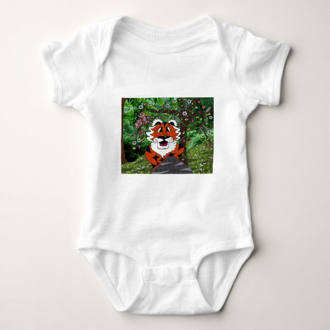 Body Para Bebê Aproxime-se dos presentes do Roupa Tiger Tiger da  (Frente)