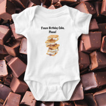 Aquarela Aniversário de Criança de S'mores Realis