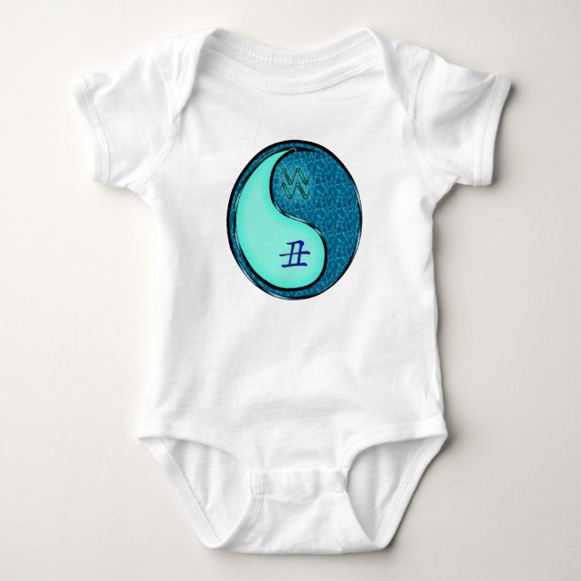 Body Para Bebê Aquário & Boi de Água (Frente)