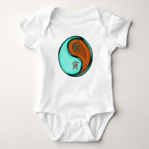 Body Para Bebê Aquário & Tigre de Madeira