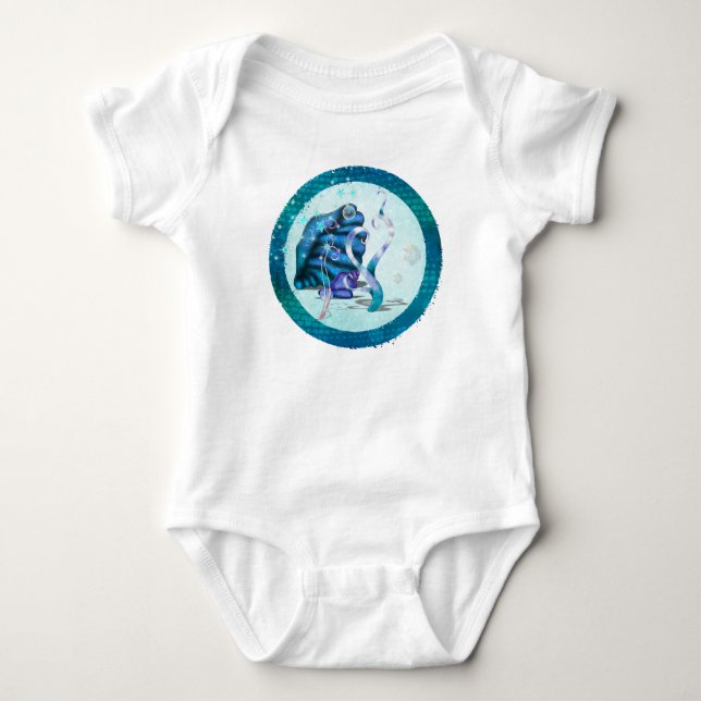Body Para Bebê Aquatica 3D Fantasia (Frente)