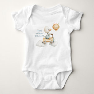 Body Para Bebê Aqui Vem o Filho Bodysuit Personalizado para Bebê