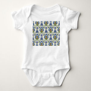 Body Para Bebê Árabe Tradicional: Iznik Azulejo Invisível.