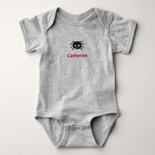 Body Para Bebê Aranha Personalizada Engraçada e Bonita com Nome