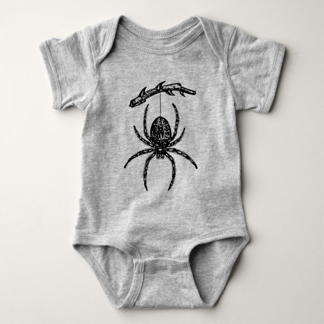 Body Para Bebê Aranha Prendendo-Se De Ramificação (Frente)