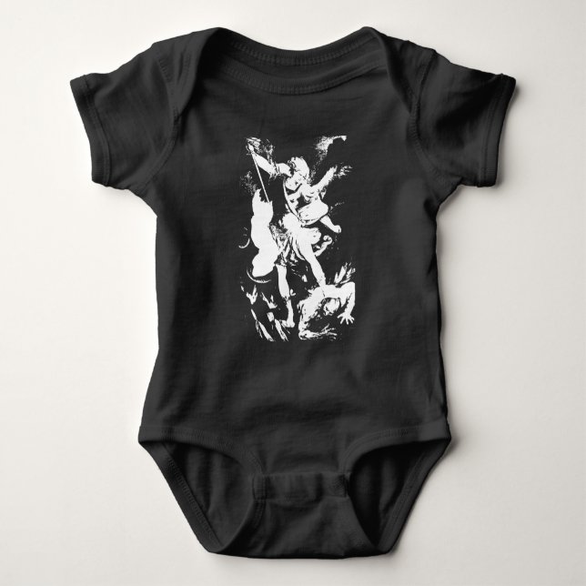 Body Para Bebê Archangel Michael T-Shirt (Frente)