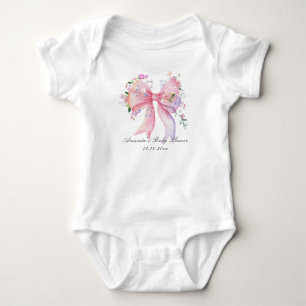 Body Para Bebê Arco Floral Menina Chuveirinho de Bebê