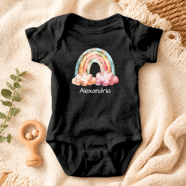 Body Para Bebê Arco-íris Boho