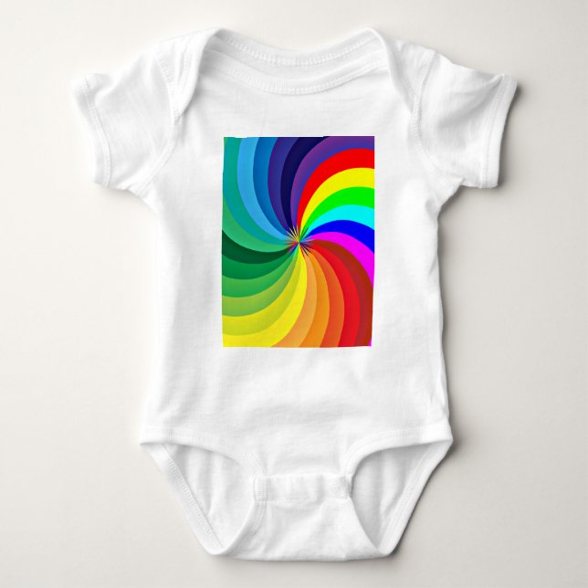 Body Para Bebê Arco-Íris Colorido Mandala-46556 (Frente)