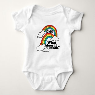 Body Para Bebê Arco-íris dobro