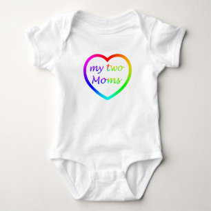 Body Para Bebê Arco-íris duas Mães