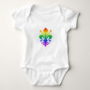 Body Para Bebê Arco-íris Fleur-de-lis