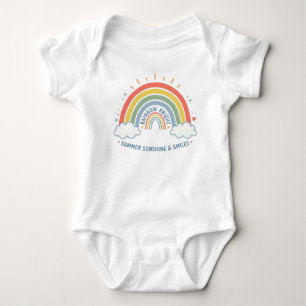Body Para Bebê 🌈 Arco-Íris Luz do Verão Ensolarado & Sorrisos Be