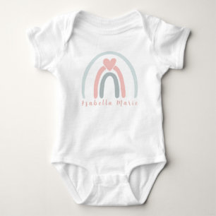 Body Para Bebê Arco-íris Nome Personalizado Cute Morden